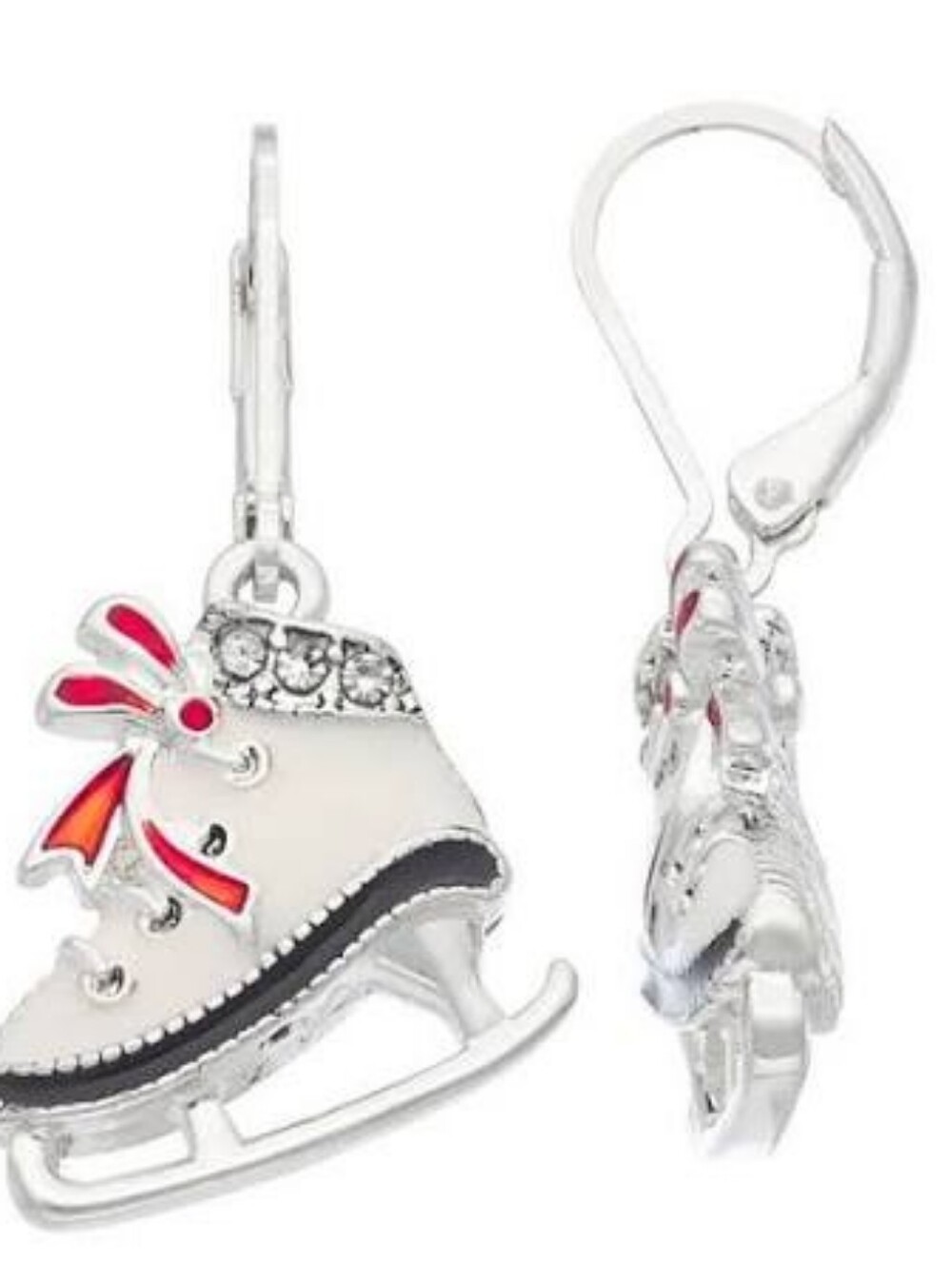 Napier Christmas Ice Skate Earrings